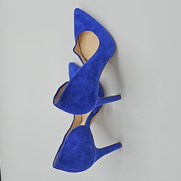 Jessica Simpson blue suede heels - Picture 2 of 6